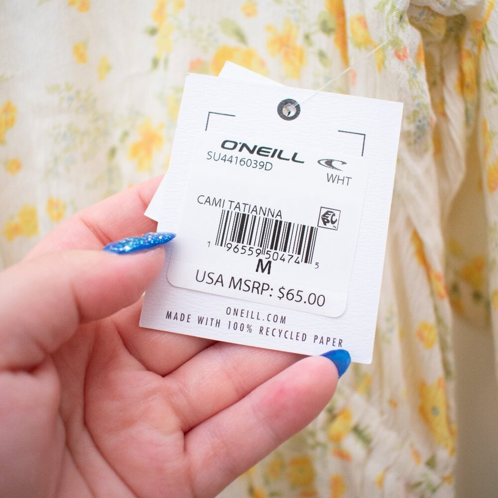 O'Neill Cover Up Medium Floral Shirt Dress NWT - Picture 5 of 6